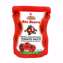 70g tomato paste in standing sachet brix 28-30%